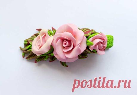 Заколка из полимерной глины