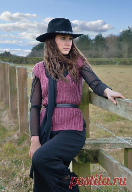 Двусторонний жилет спицами Dree