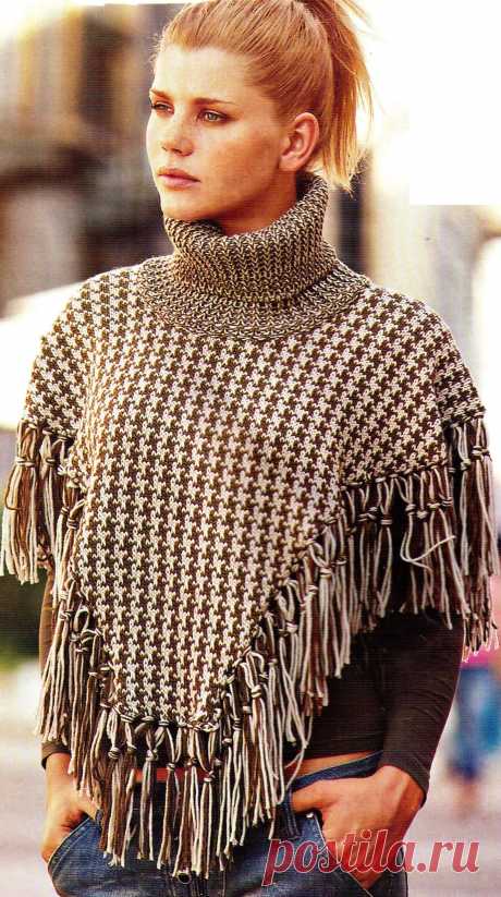 ДВУХЦВЕТНАЯ НАКИДКА | ВЯЗАНЫЙ УЮТ