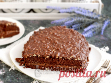 Торт «Шоколадный Сникерс» в микроволновке