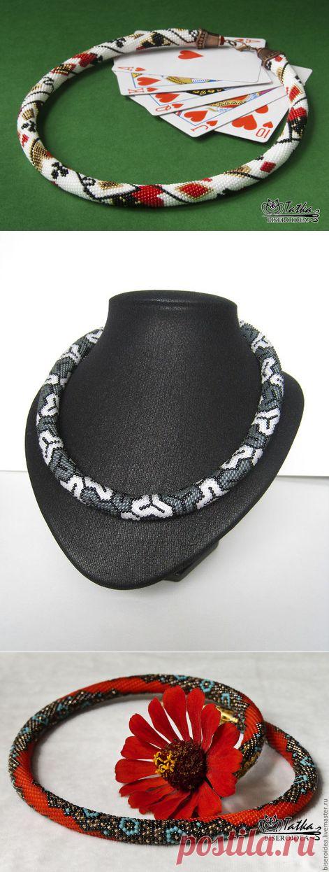 Схемы жгутов из бисера.