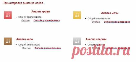 Онлайн расшифровка анализов