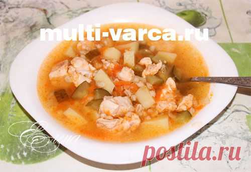 Рассольник в мультиварке с перловкой