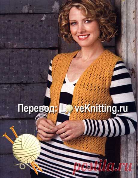 Ажурный жилет | Loveknitting.ru