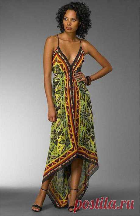 Что можно сшить из двух больших шёлковых платков?