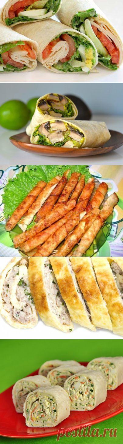 Рулеты из лаваша - варианты начинки.