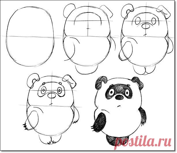 МК: рисуем мультяшных животных.