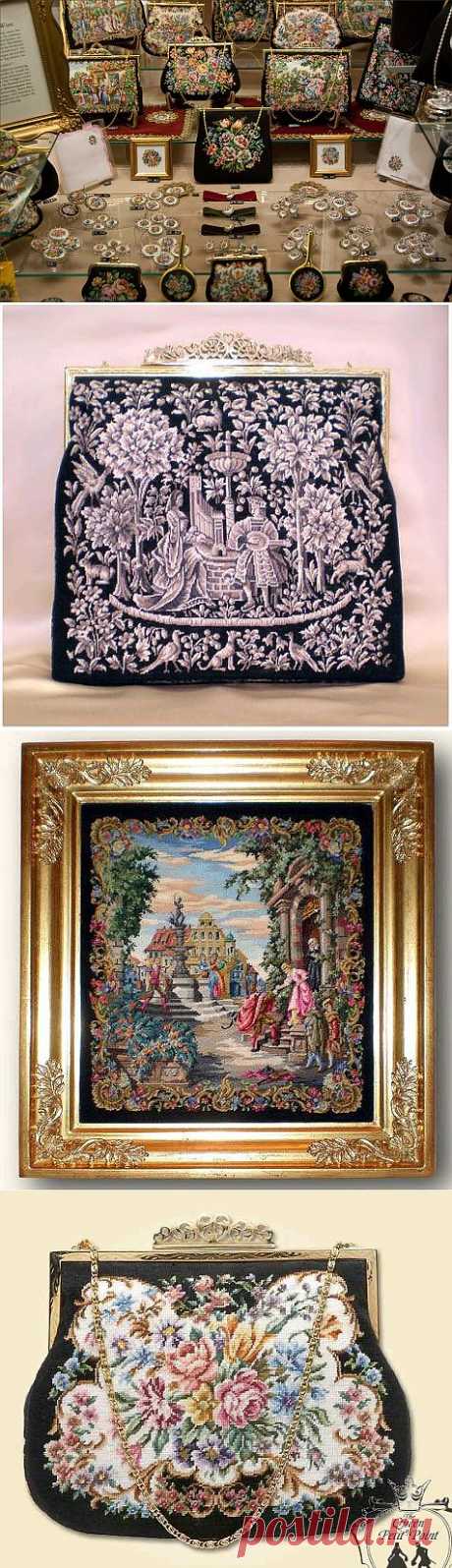 Старинная техника вышивки Petit Point (Пети Пуэнт).