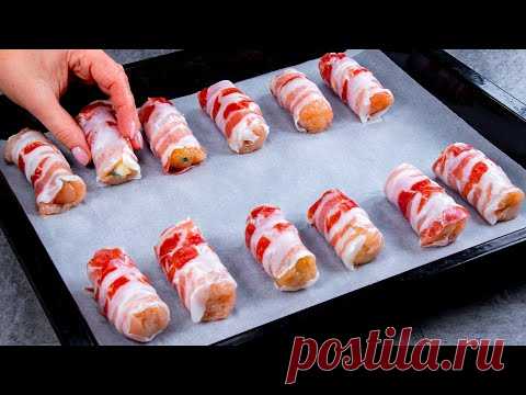 СОХРАНИТЕ этот рецепт! КУРИНЫЕ рулетики, которые буквально ТАЮТ во рту