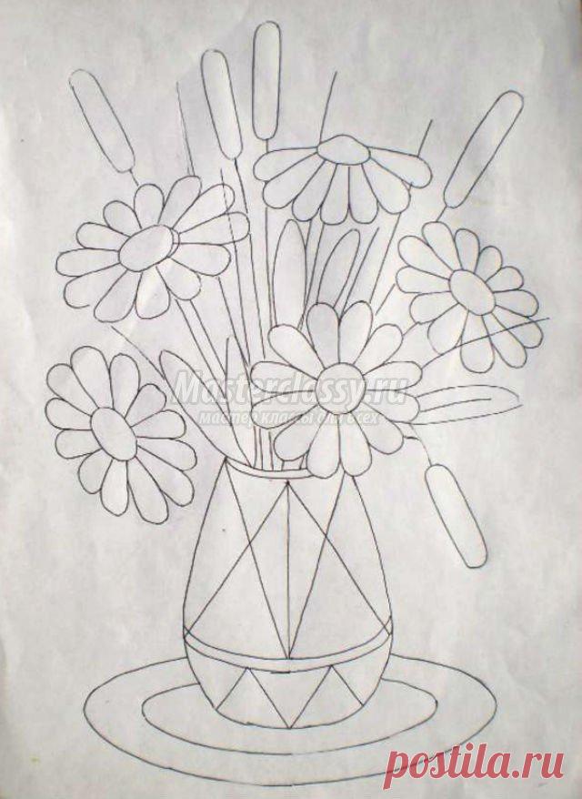 Картина в технике изонить. Ромашки. Мастер-класс с пошаговыми фото