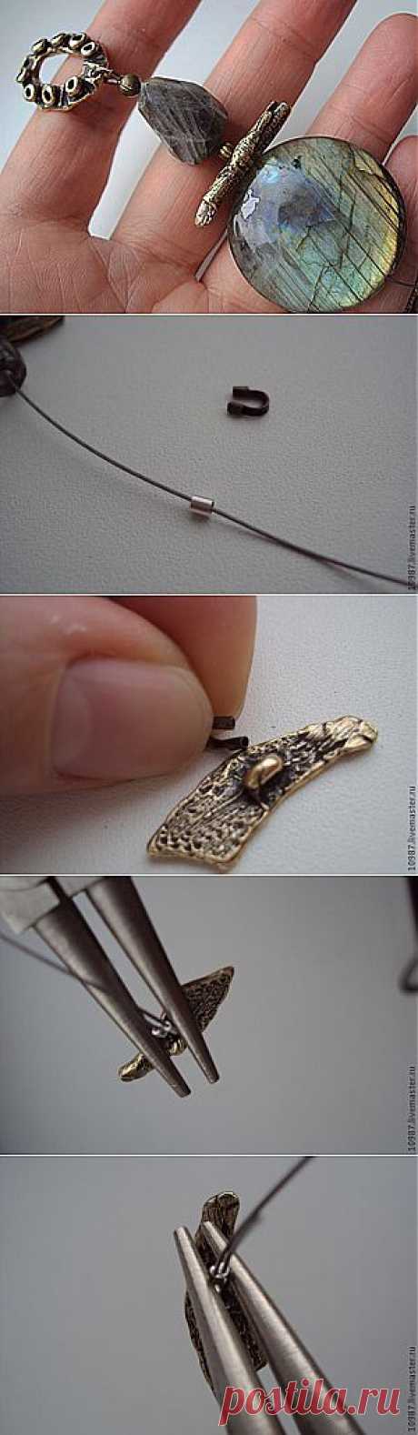 Сборка изделия на ювелирный тросик. МК Натальи (Сокровища для рукодельницы).