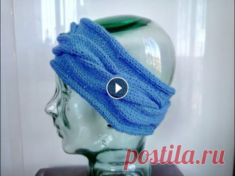 Как связать ободок с косами на зиму - вязание спицами. Как связать ободок с косами на зиму - вязание спицами. Нужно всего половина мотка пряжи - 250 гр. Набираем 38 петель. Провязываем 4 лицевые, 5 изнаноч...