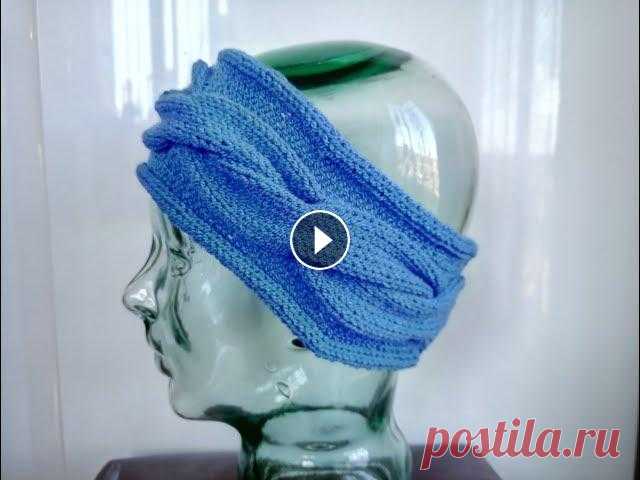 Как связать ободок с косами на зиму - вязание спицами. Как связать ободок с косами на зиму - вязание спицами. Нужно всего половина мотка пряжи - 250 гр. Набираем 38 петель. Провязываем 4 лицевые, 5 изнаноч...