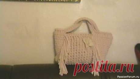 Сумки из трикотажной пряжи крючком | Вязаные крючком аксессуары