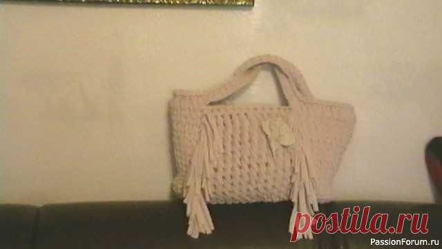 Сумки из трикотажной пряжи крючком | Вязаные крючком аксессуары