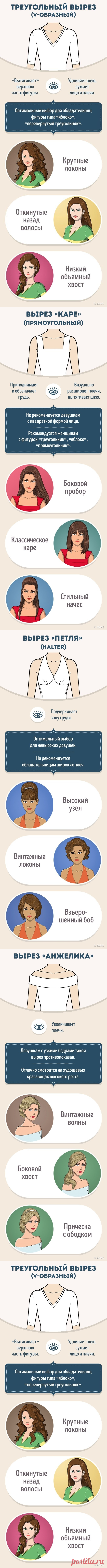 Как правильно сочетать прическу и вырез на платье
