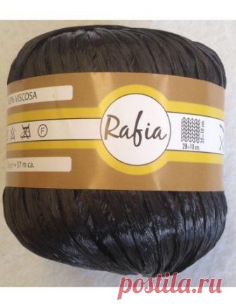 RAFIA 1005 VISCOSA NERO COL N°100 - La Coccinella Merceria - Bollengo