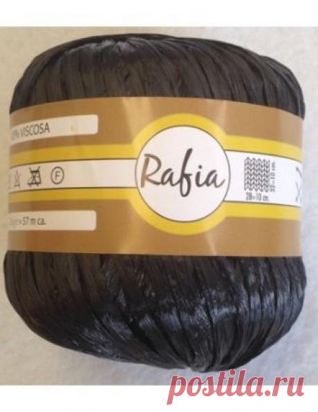 RAFIA 1005 VISCOSA NERO COL N°100 - La Coccinella Merceria - Bollengo