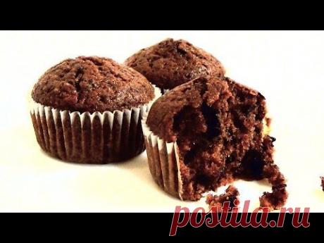 Простые шоколадные маффины с шоколадной крошкой