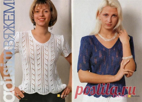 Летние топы спицами