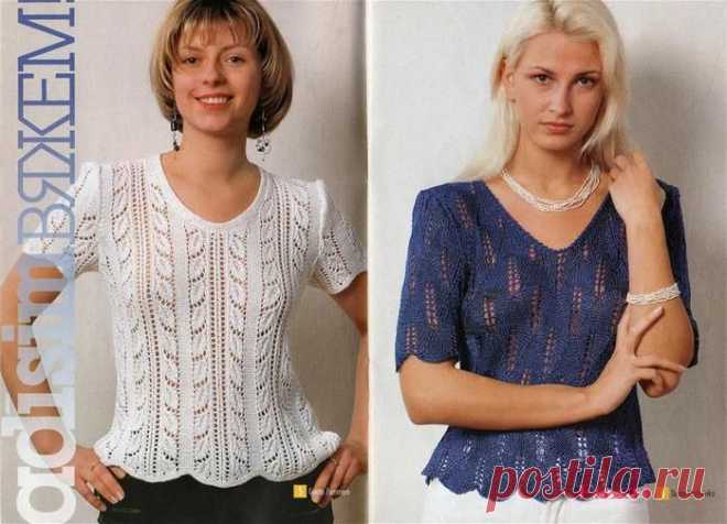 Летние топы спицами