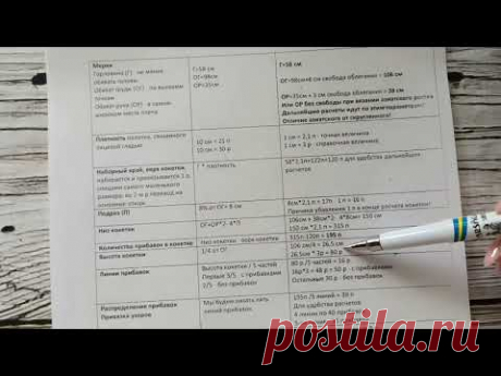 расчет круглой кокетки ч.1