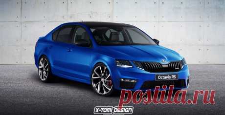 Опубликован рендер обновленной Skoda Octavia RS - UINCAR