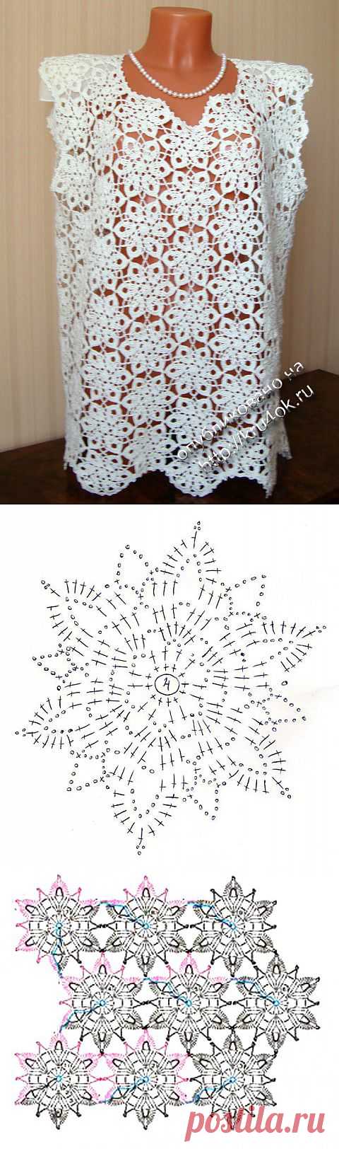 Туника крючком &#8212; работа Марии - вязание крючком на kru4ok.ru