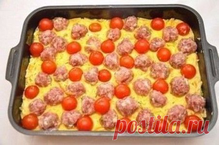 Картофельная запеканка с фрикадельками | Вкусный каприз.