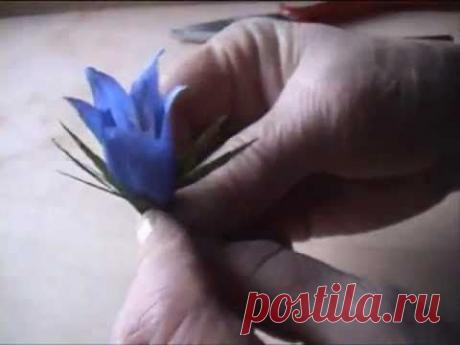 Fiori di carta crespa - Crepe paper flowers: Genziana // Gentiana // Горечавка