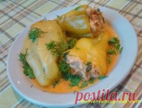 Фаршированный перец в томатно-сметанном соусе - Кулинарные рецептыКулинарные рецепты