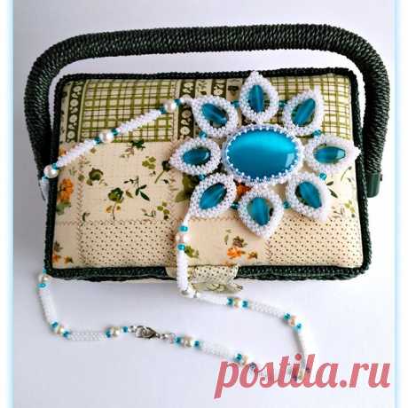 #рукоделие #бисер #украшения ручной работы #изделия из бисера #бисероплетение #подарки ручной работы #русский handmade #кошачий глаз #бижутерия #квадратный жгут #ручная работа #кулон#handmade#