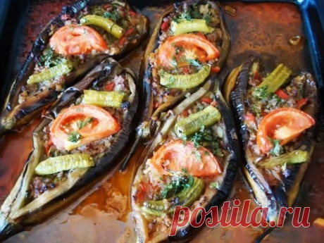 Баклажаны запеченные в духовке с мясом по-турецки — гениально просто и вкусно!