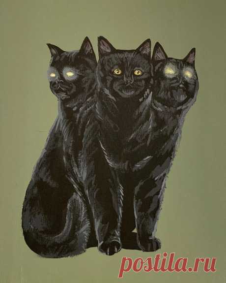 Авокадо, космос и «Большая волна»: сюрреалистические коты Даниала Райана