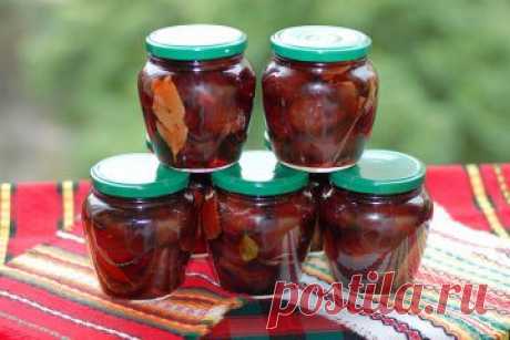 Сливы маринованные в винном уксусе с сахаром