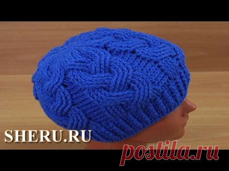 Косы крючком в шапке. Урок 179