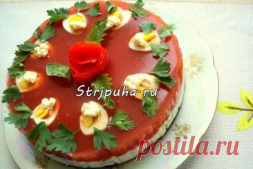 Закусочный сырно-томатный торт — Домашняя кулинария