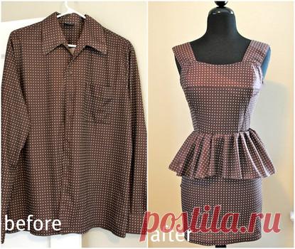 Переделка мужских рубашек. Интересные идеи! - Ярмарка Мастеров - ручная работа, handmade