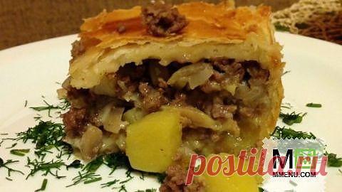 Пирог с мясом и картошкой - кулинарный рецепт. Миллион Меню