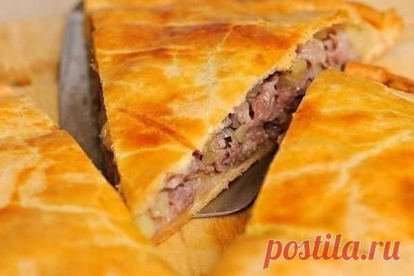 Как приготовить нежный пирог с мясом  - рецепт, ингридиенты и фотографии