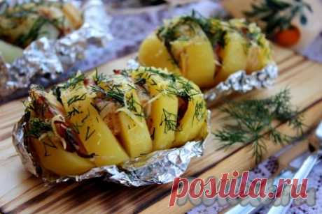 Картошка-гармошка с беконом в духовке - 9 пошаговых фото в рецепте
