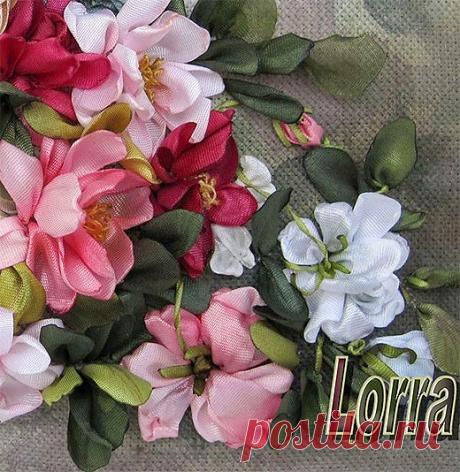 Потрясающие работы Элеоноры Коровиной (вышивка лентами).