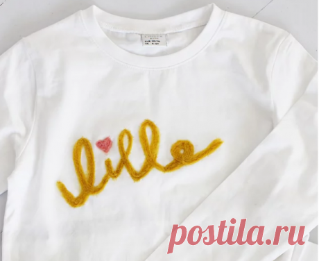 Украшение футболки «шерстяной» надписью | otlicno.ru