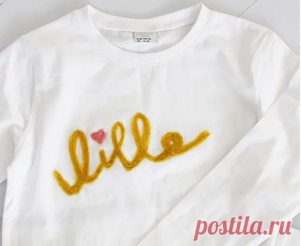 Украшение футболки «шерстяной» надписью | otlicno.ru