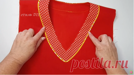 Лишний раз убеждаюсь, что шить по технологии - это не для меня, вот и опять горловину сделала по-своему (зачем усложнять, если можно проще) | Мой стиль DIY | Дзен