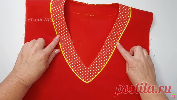 Лишний раз убеждаюсь, что шить по технологии - это не для меня, вот и опять горловину сделала по-своему (зачем усложнять, если можно проще) | Мой стиль DIY | Дзен