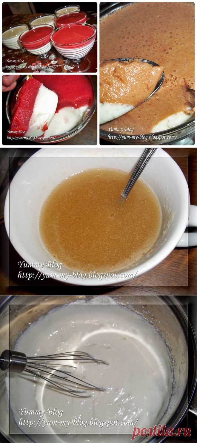 Yummy Blog: Желе сметанно-йогуртовое "Клубничное облачко" и "Коровка"