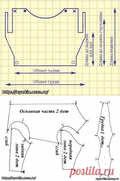 Выкройки одежды для собак - Форум НАШИ ЙОРКИ И ИХ ДРУЗЬЯ