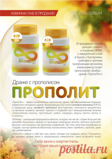 антиоксидантные и бактерицидные свойства прополиса в концентрированном виде с природной мощью минералов нативного прополиса. Драже «ПропоЛит» создано для поддержания вашего здоровья и красоты!