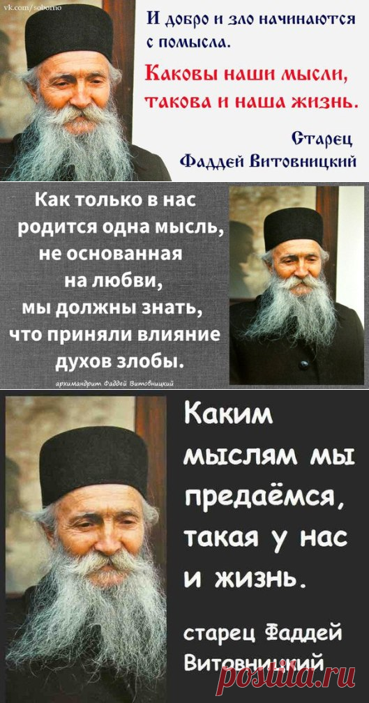 О силе мысли. Старец Фаддей Витовницкий